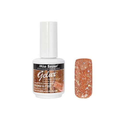 GP-151 Gelux Gel Polish Orange Glitter
