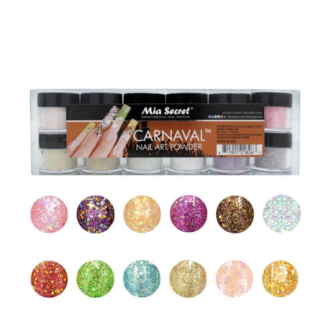 Carnaval Acrylic Nail Art Powder Collection PL400-L MIX - Karla's Nails Supply
