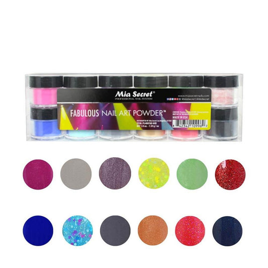 Fabulous Acrylic Nail Art Powder Collection (12PC) PL400GUI-MIX - Karla's Nails Supply