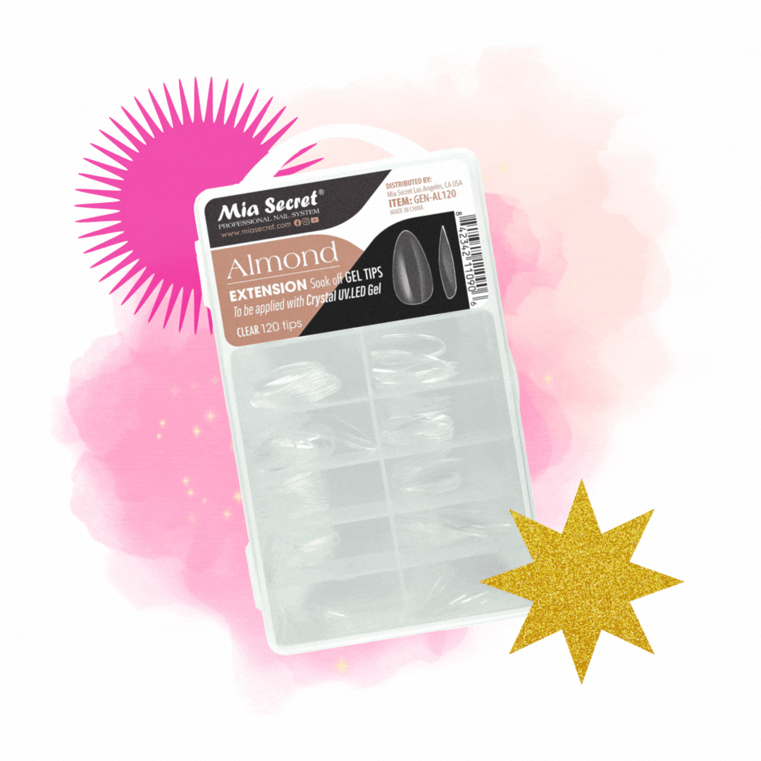 GEN-AL120 ALMOND EXTENSION Soak off GEL TIPS - Karla's Nails Supply