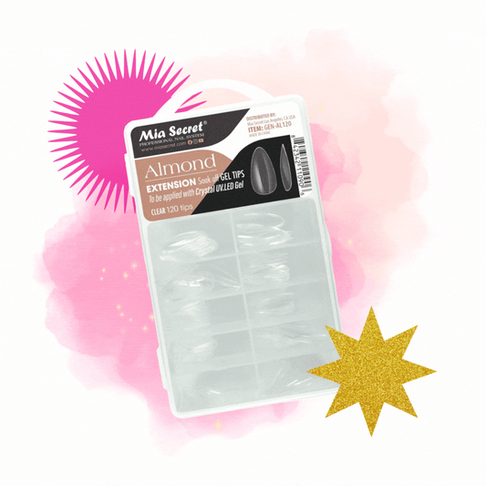 GEN-AL120 ALMOND EXTENSION Soak off GEL TIPS - Karla's Nails Supply