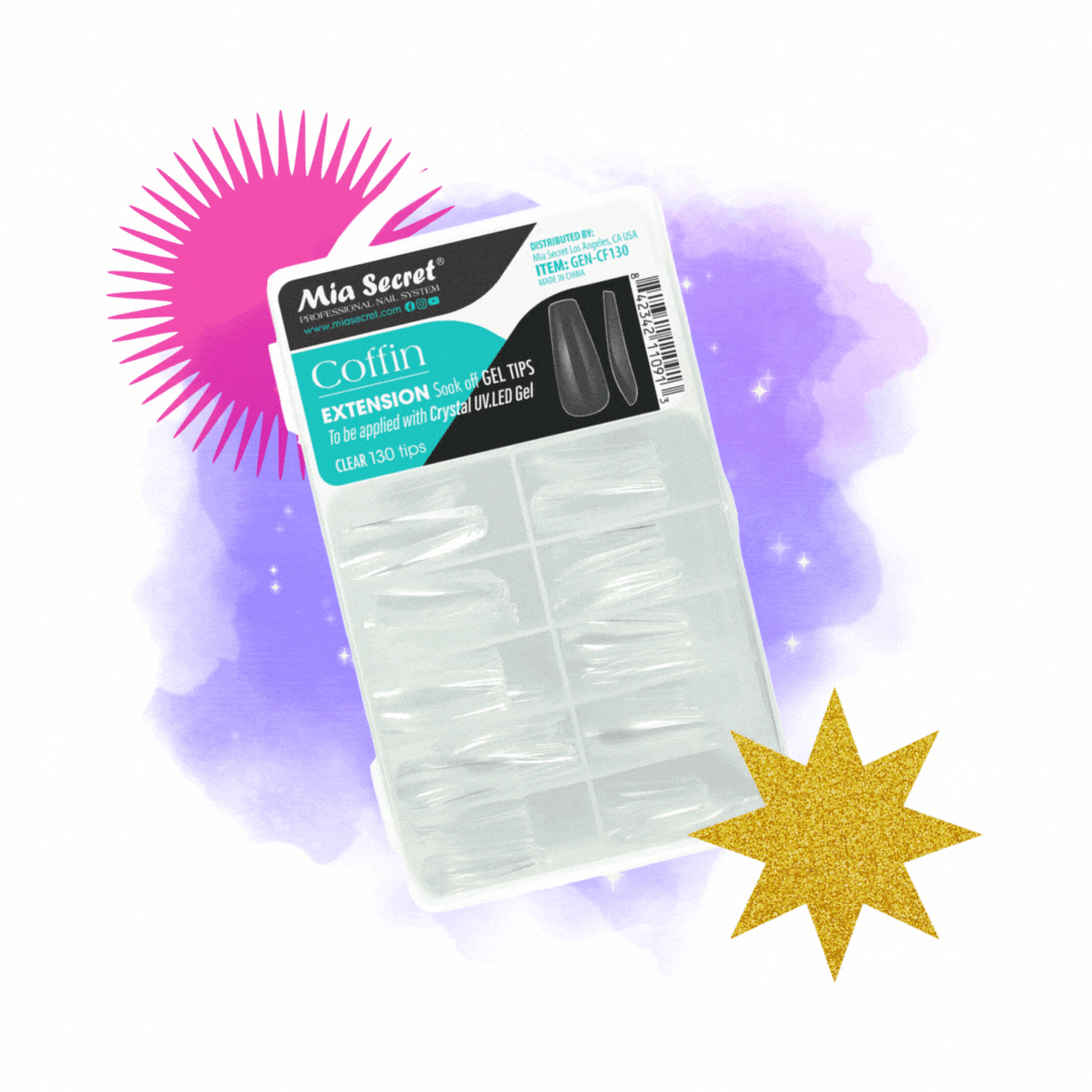 GEN-CF130 COFFIN EXTENSION Soak off GEL TIPS - Karla's Nails Supply