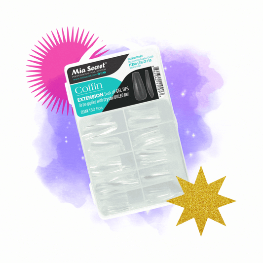 GEN-CF130 COFFIN EXTENSION Soak off GEL TIPS - Karla's Nails Supply