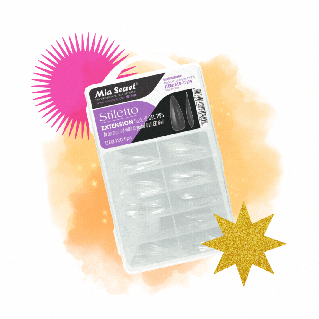 GEN-ST120 STILETTO EXTENSION Soak off GEL TIPS - Karla's Nails Supply
