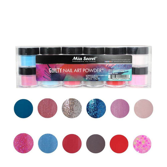 Guilty Acrylic Nail Art Powder Collection (12PC) PL400GUI-MIX - Karla's Nails Supply