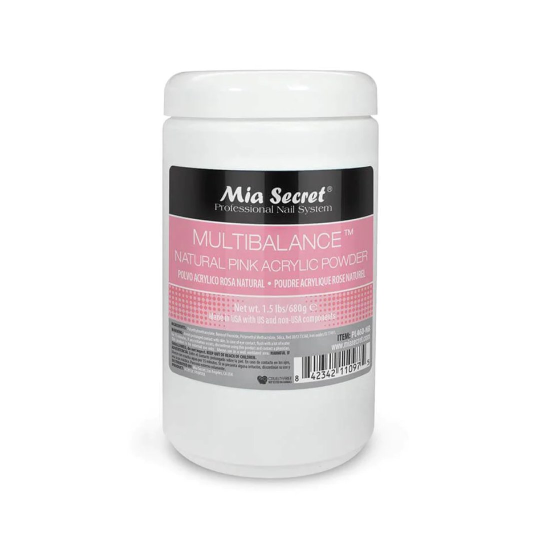 Multibalance Natural Pink Acrylic Powder - Karla's Nails Supply