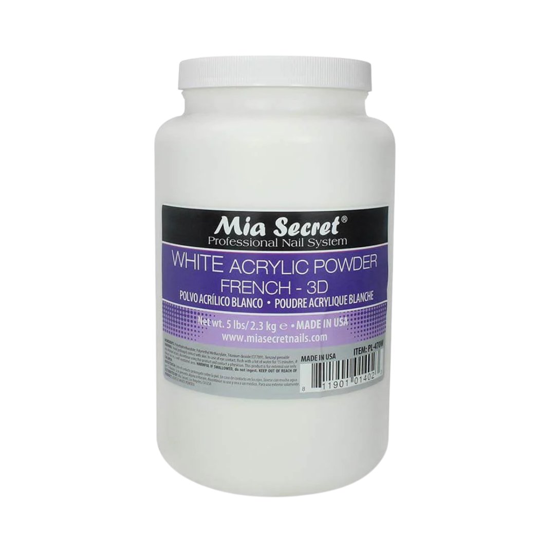 White Acrylic Nail Powder for French Manicure & 3D Nail Art - Karla's Nails Supply