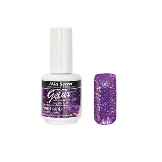 GP-145 Gelux Gel Polish Purple Glitter
