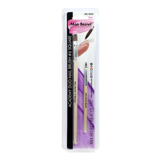 Academy Duo Nail Brushes ANB-6 SQUARE DUO BRUSH 6 SQUARE - Karla's Nails Supply