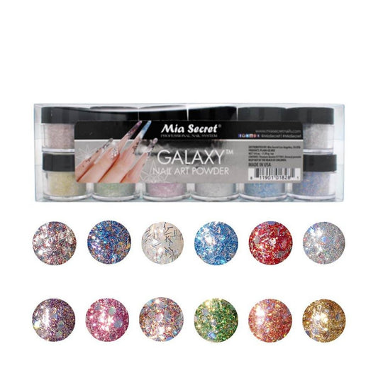 Galaxy Acrylic Nail Art Powder Collection (12PC) PL400-GX MIX - Karla's Nails Supply