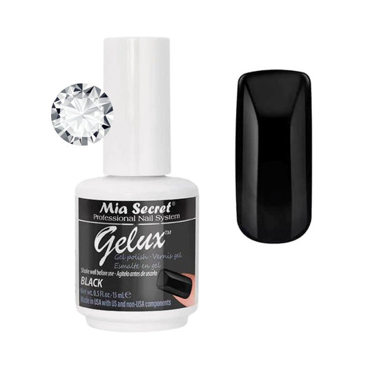 GP-15 GELUX TM GEL POLISH Mia Secret BLACK - Karla's Nails Supply