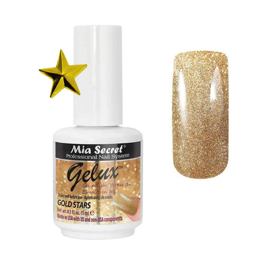 GP-26 GELUX TM GEL POLISH Mia Secret GOLD STARS - Karla's Nails Supply