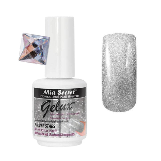 GP-28 GELUX TM GEL POLISH Mia Secret SILVER STARS - Karla's Nails Supply