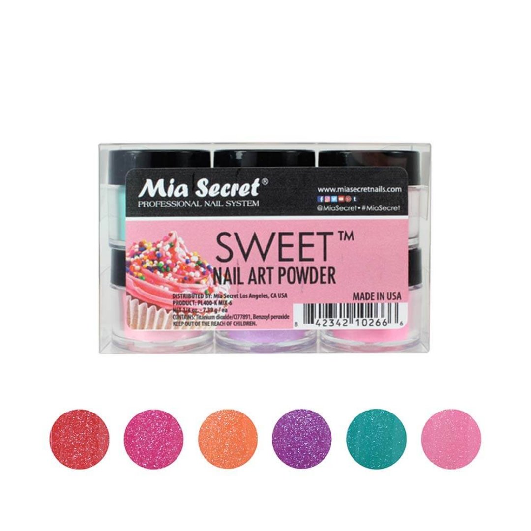 Sweet Acrylic Nail Art Powder Collection (6PC) PL400-K MIX-6 - Karla's Nails Supply