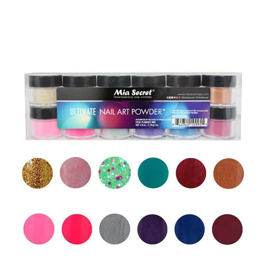 Ultimate Acrylic Nail Art Powder Collection (12PC) PL400ULT-MIX - Karla's Nails Supply